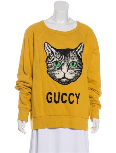 gucci mystic cat ss 2018 crewneck|Gucci Authentic Oversized Mystic Cat Black Crewneck Sweatshirt.